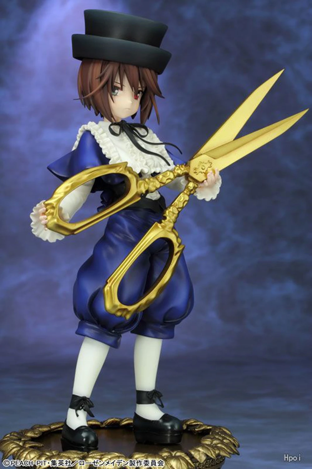 14cm anime rozen donzelaouseiseki figura em pé postura tesoura vestido modelo brinquedos presente boneca coleção decoração pvc