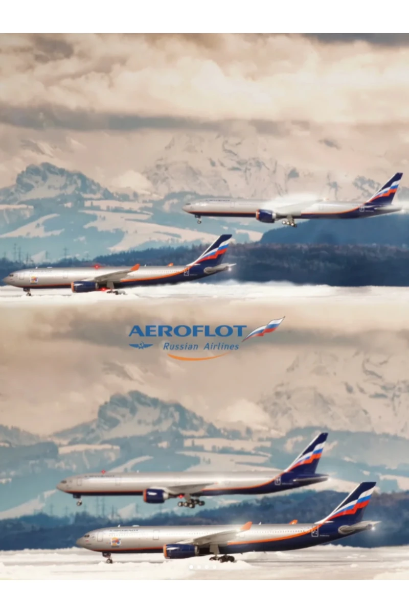 

Масштаб 1/142 самолета Airbus A350 Aeroflot, модель русской авиакомпании W, легкое колесо, коллекция самолетов из смолы, демонстрационные игрушки, подарки