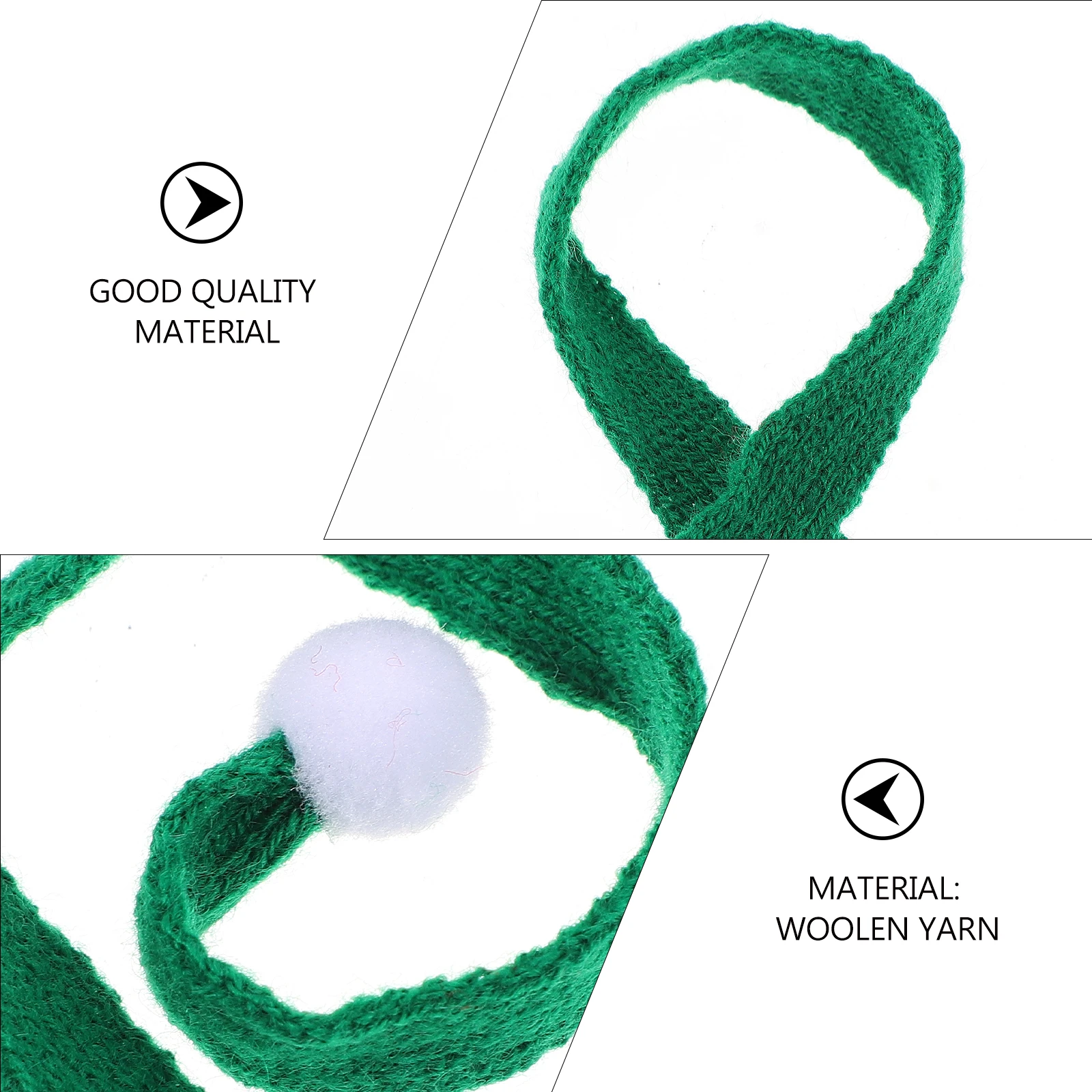 

10 Pcs Mini Decorative Scarves Christmas Supplies Knitted Wool Yarn Light Weight Smooth Festive Holiday Gifts