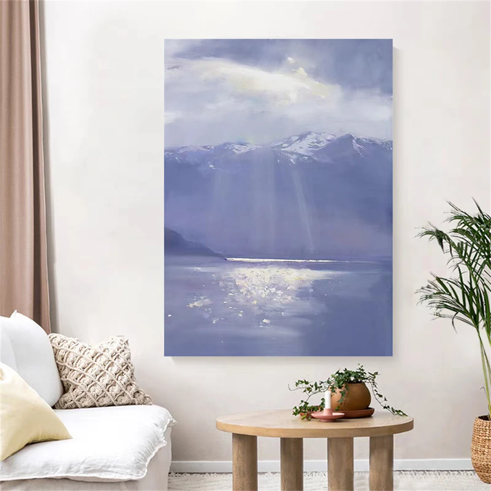 Nordic Style Home Wall Art Decor Living Room 100% Handmade Abstract Oil Painting On Canvas 3d Knife Flower Tree Scene Poster