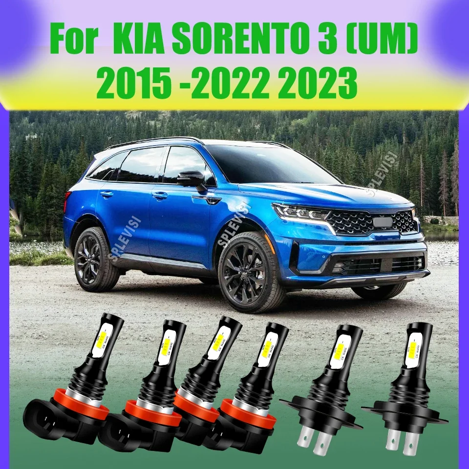 

12v 24v Headlamp High Low Beam Fog 50000hrs Long Lifespan For KIA SORENTO 3 (UM) 2015 2016 2017 2018 2019 2020 2021 2022 2023