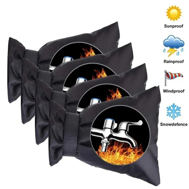 

New Winter Waterproof Outdoor Faucet Covers Outside Garden Faucet Freeze Protection Socks Reusable Faucet Protectors