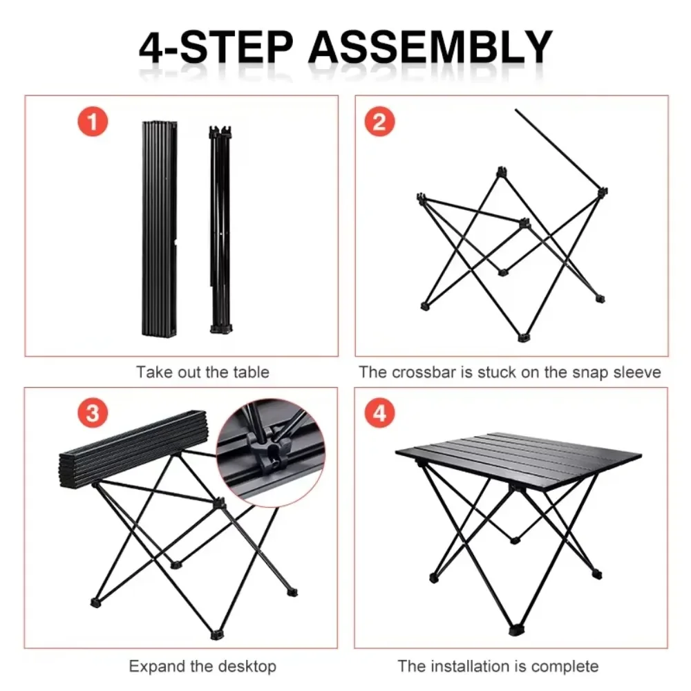Venta Corea, Mesa Camping Portátil Para Exteriores, Mesa Plegable Aluminio Para Acampar, Mesas Plegables, Escritorios Color