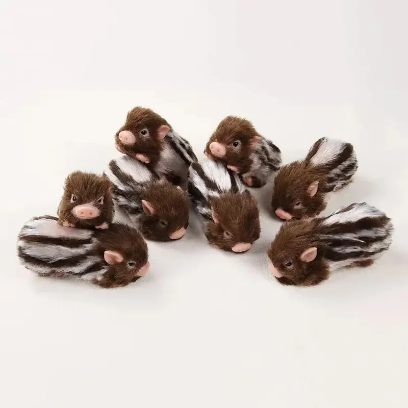 New Striped Pattern Silicone Small Boar Reborn Doll Toy Kids Interactive Educational Decompression Lifelike Cute Piggy Pet Toy