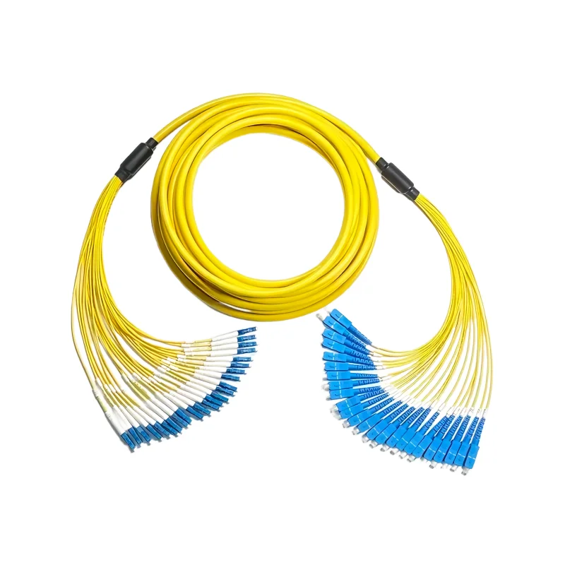 Single-Mode 24 Strand Preterminated LC  SC FC Optical Fiber Cable Assembly Jumper
