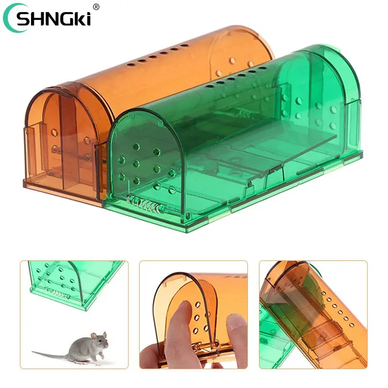 Trappola per topi autobloccante intelligente sicuro sicuro trasparente per uso domestico Mouse Catcher gabbia di controllo topi riutilizzabili roditore Catcher trappole per topi