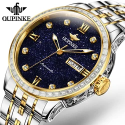 OUPINKE Starry Sky Series Men's Watches Mechanical Automatic Watch for Men Top Brand Luxury Sapphire Stainless Steel waterproof