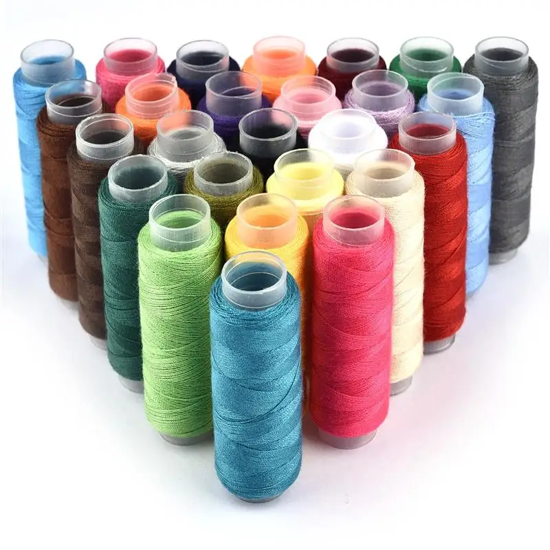 130meter Polyster Hand Sewing Thread 402 High Tenacity Machine Embroidery Sewing Threads Craft Patch Sewing Supplies 26 Colors