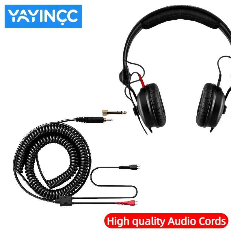 Yayinc cabos de fone de ouvido enrolados com mola, para sennheiser hd25 HD25-1 HD25-1 ii HD25-C HD25-13 hd 25 cabos de substituição