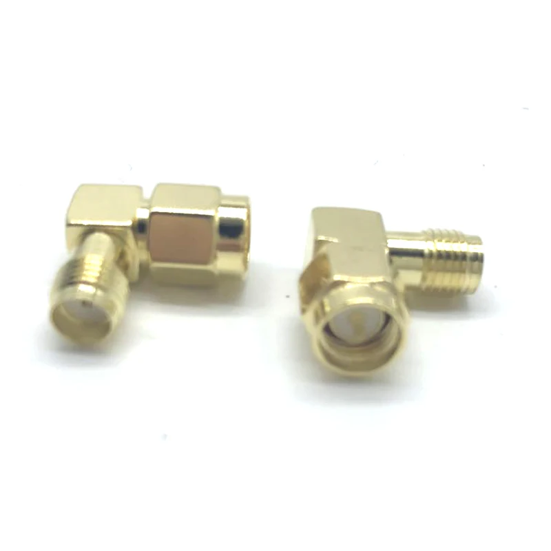 2 PCS/Lot New 90 Degree SMA to SMA Connector Right Angle SMA Male to Female Adapter for WIFI Antenna / FPV RF Connector