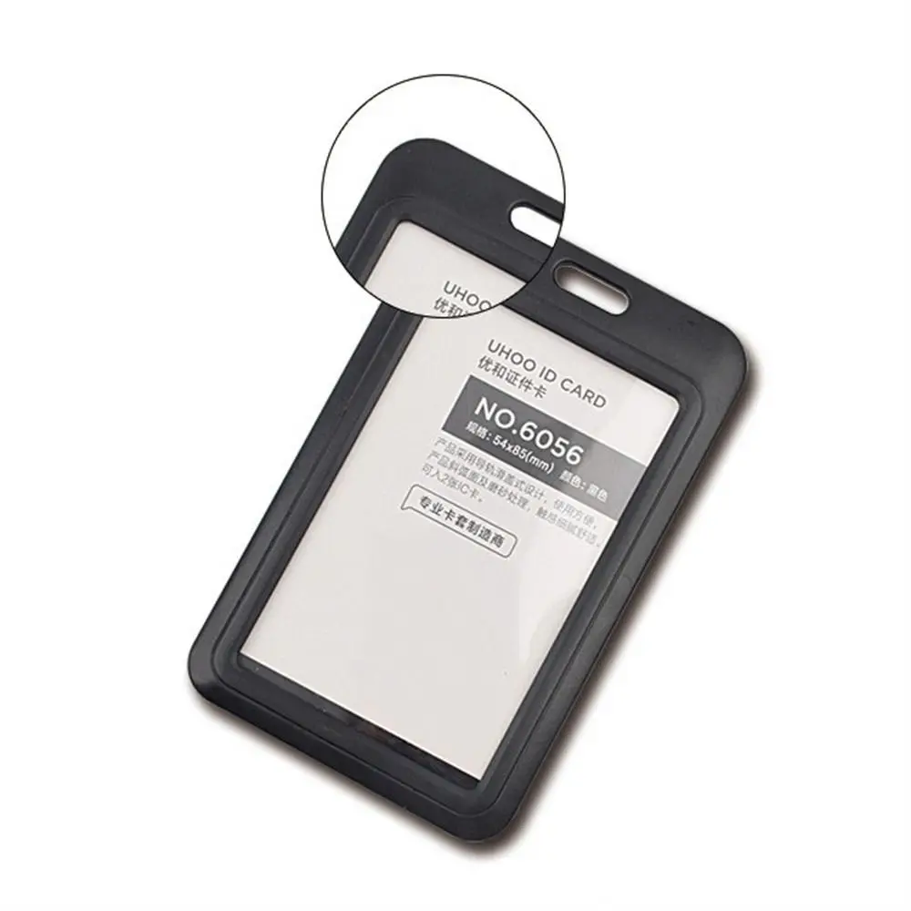 Black Retractable Badge Reel Name Card Business Card ID Card Holder Card Sleeve Exhibition Card Working Card Cover Hospital