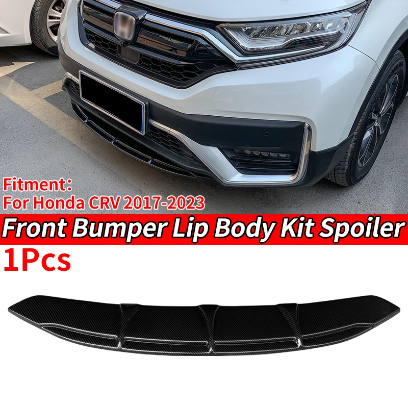 

Car Accessory For Honda CRV 2017-2023 Front Bumper Splitter Lip Body Kit Spoiler Chin Plate Gloss Black Anti-Collision Protectio