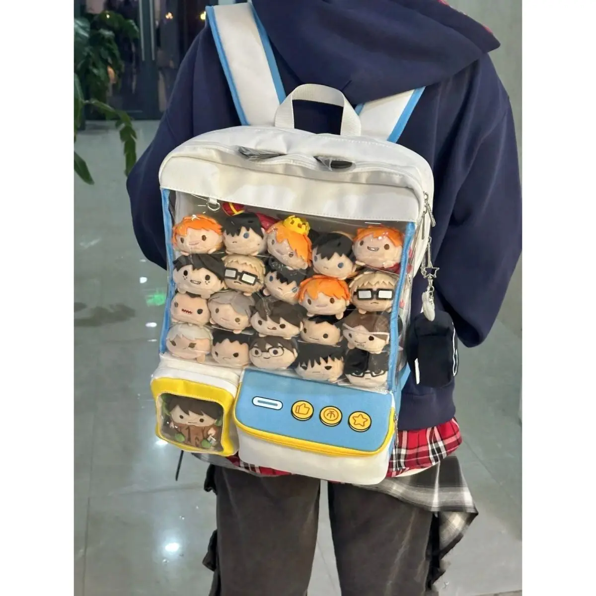 Large Capacity Transparent Pocket Badge Itabag Japanese Bags Girls Y2k Lolita Ita Bag JK Uniform Backpacks Kawaii Bag For Women