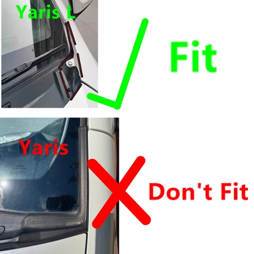 Imagen 2 del producto Deflector de cubierta de limpiaparabrisas con tapa de recolección de agua para parabrisas delantero para Toyota Vios FS Yaris L 2014 2015 2016 2017