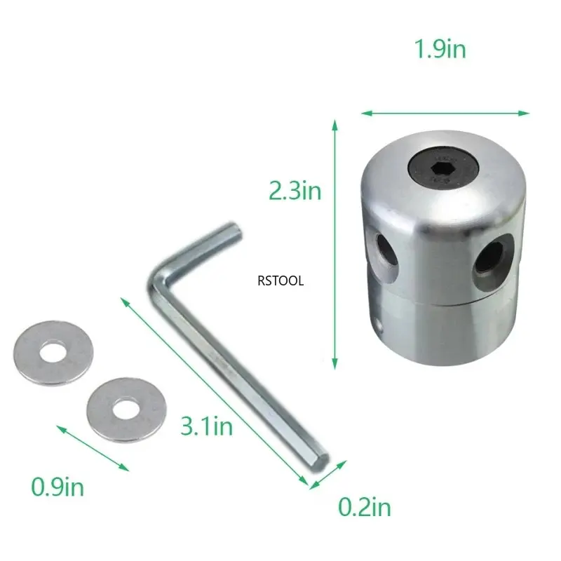 Cabezal de corte de césped de aluminio, juego de carrete con cuerda para cortacésped de 4 líneas, arandela de montaje y llave, cortador de cepillo de hierba de gasolina