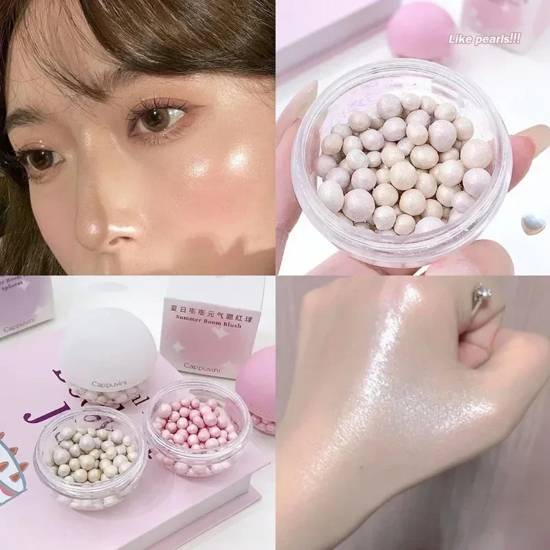 Neues Pearly Highlighter Blush Powder Ball Glitter Face Bronzer Body Highgloss Highlight Brightening 3D Shimmer Contour Blush