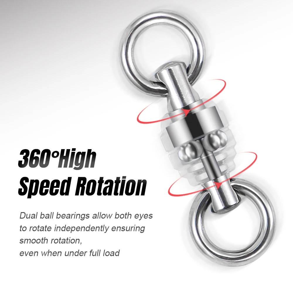 JIGGING PRO Edelstahl Kugellager Wirbel High-Speed Rotation Super Starke Zug Angeln Köder Stecker Zubehör – Detail 3