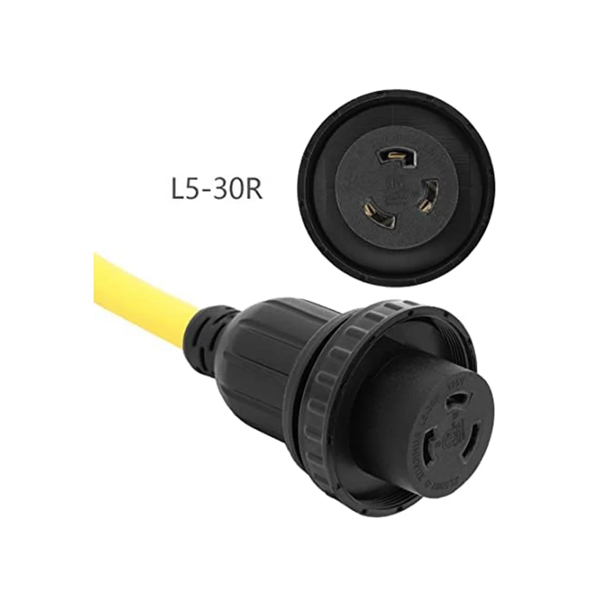 Cable adaptador de corriente Nema 5-15P macho a L5-30R hembra, generador de 30 amperios a 15 amperios, enchufe estadounidense