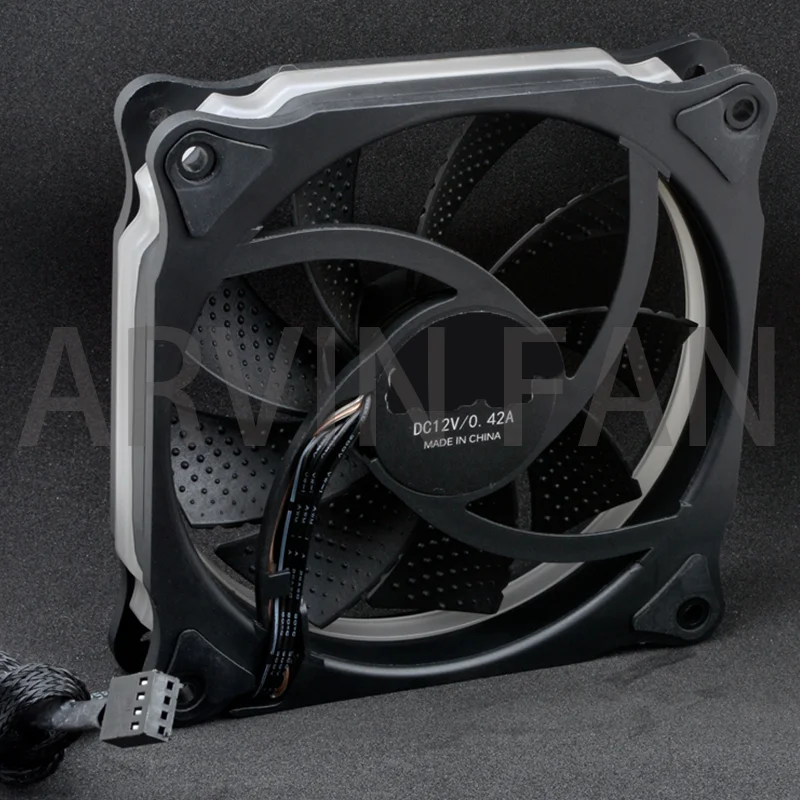 12cm 120mm Fan 120x120x25mm 12025 DC12V 2000rpm 4 Lines Pwm Color Light Blue Light Green Light Silent Cooling Fan For Case CPU