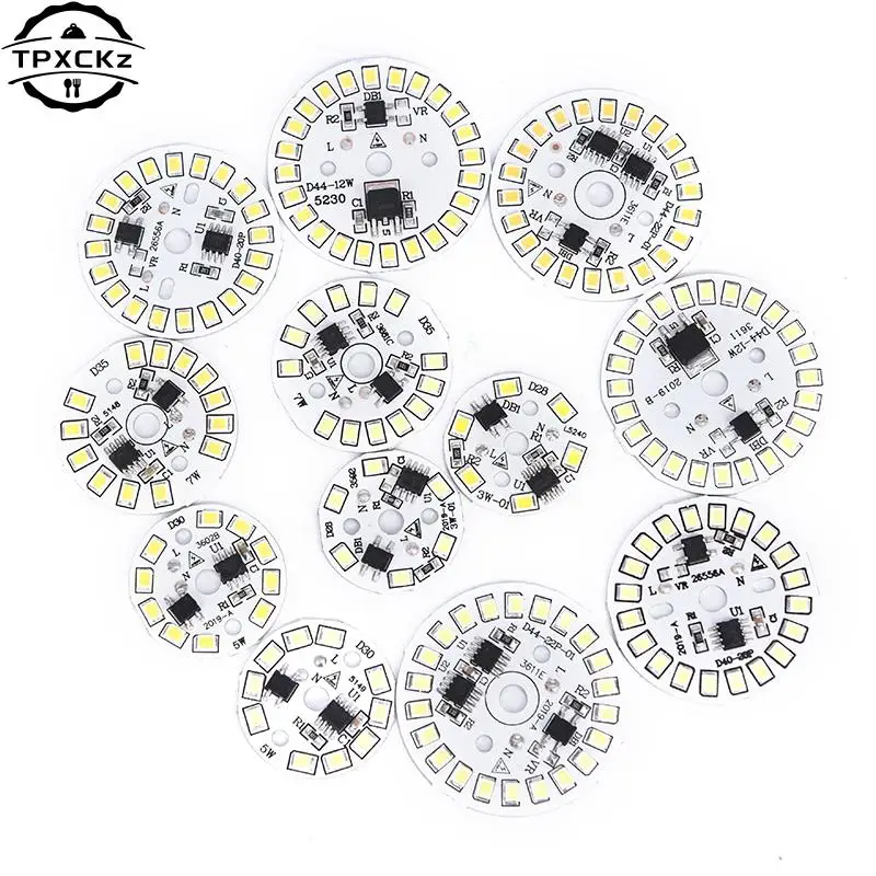 220V LED Bulb Patch Lamp SMD Plate Circular Module Light Source Plate For Bulb Light