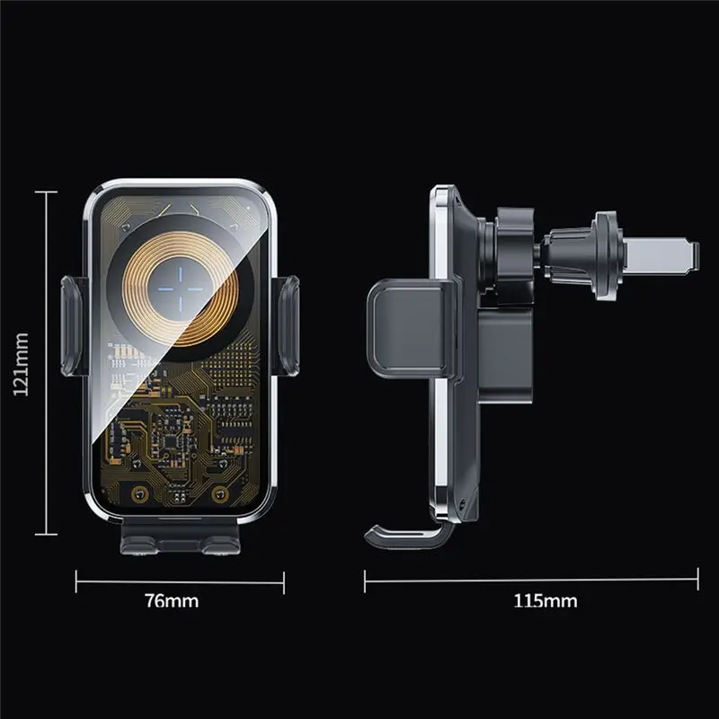 Universal Dashboard Air Vent Mount Wireless Car Mount Fast Charging Auto-Clamping Phone Holder For Smartphones-ABVP