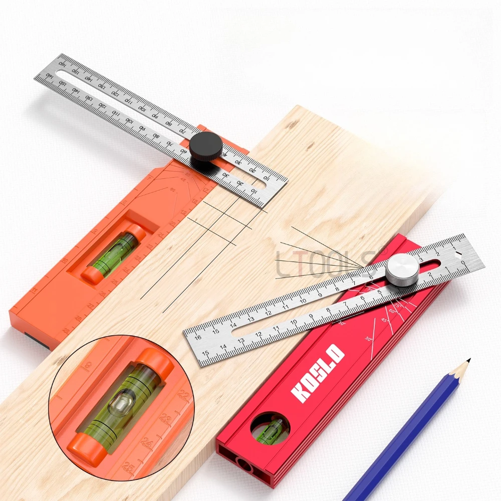 Folding Angle Gauge Multi Functional Woodworking Positioning Ruler Multi Specification Marking Ruler Depth Measurement Tools 1pc
