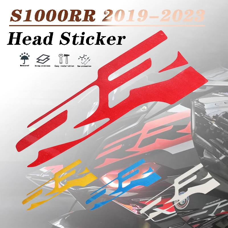 For BMW S1000RR S 1000 RR Motorcycle Accessories Sticker Front Cowling Protective Decal Head Sticker New RR Drawing 2019-203