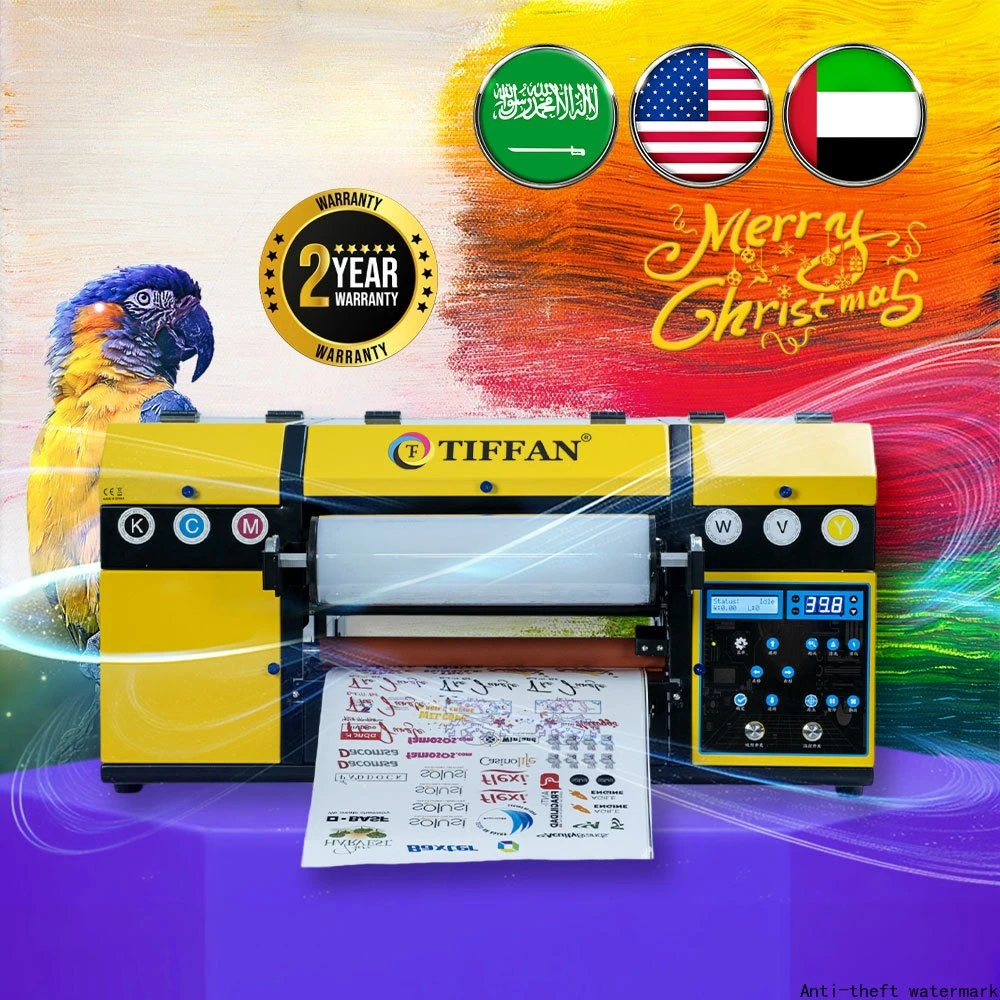 2026 Hot SellingSmall UV DTF Roller Sticker Printer for Any Irregularly Shaped Cup Bottle With UV DTF Printer PVC Film Transfer