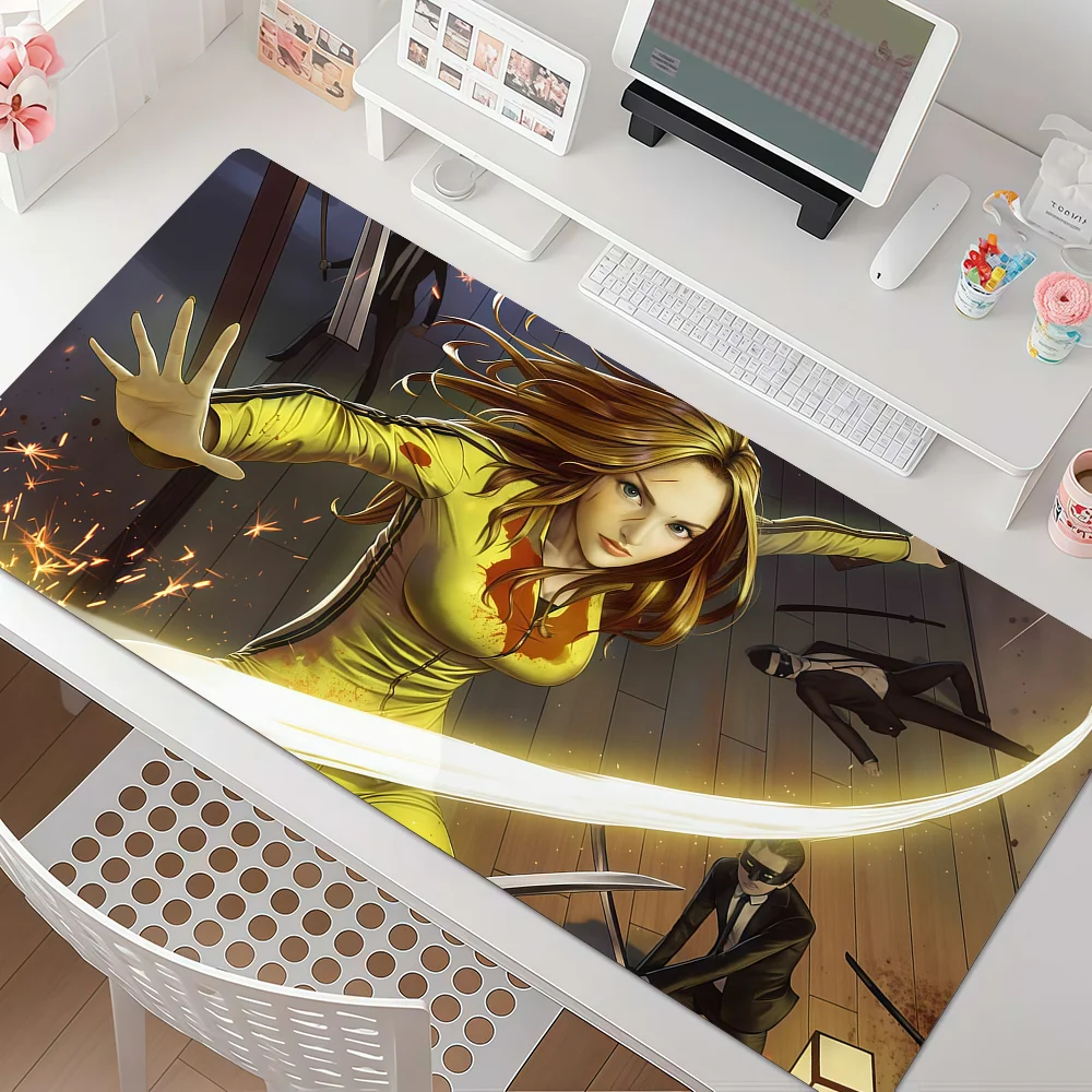 K-kill Bill Movie Gogo Yubari Mouse Pad Anti Slip Rubber Edge Locked Thickened Laptop Gaming Desk Mat