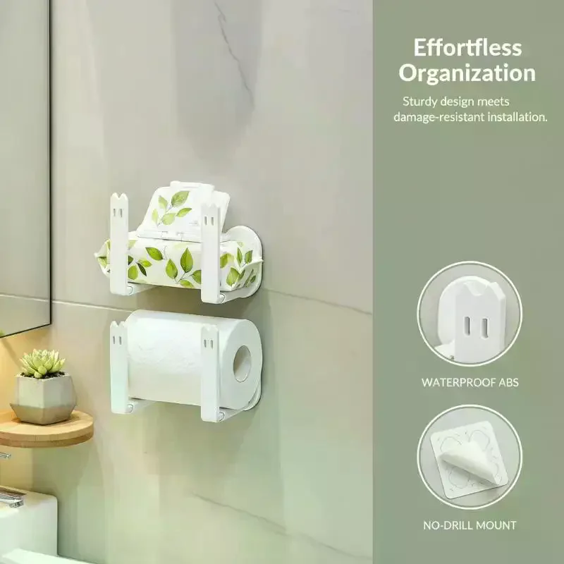 2PCS White Kitchen Hole Free Hook Traceless Storage Rack Shelf Shelves Pot Cover Cup Rack Kitchen Storage Holder