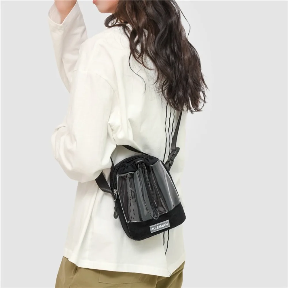 

Lightweight Transparent Shoulder Bag Adjustable Waterproof Water Bottle Storage Bag Large Opening INS Mobile Phone Bag Picnic