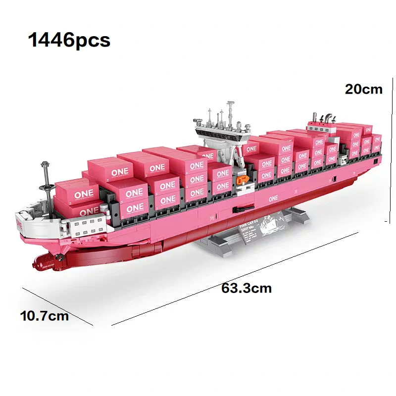 

Best Seller JJ9217 Shipping Cargo Ship Building Blocks Assembling Container Boat Bricks Model Children's Toys Christmas Gift
