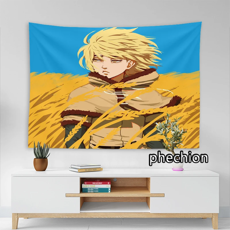 phechion New Fashion VINLAND SAGA 3D Print Tapestries Creative Wall Hanging Tablecloth Mural Background Cloth Tapestry C01