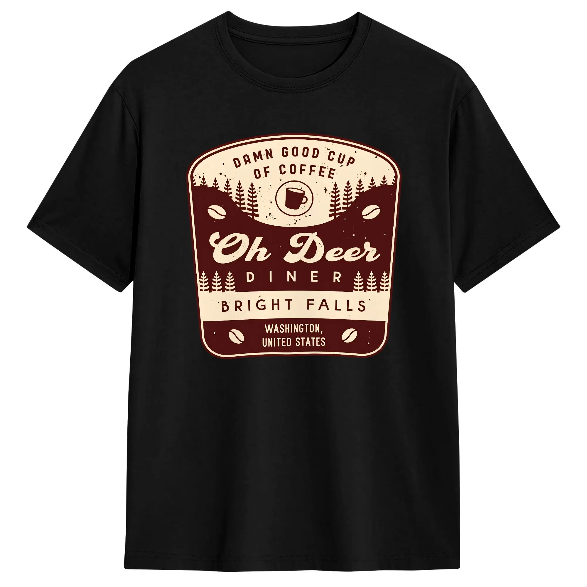 Oh Deer Diner Alan Wake T Shirt Summer  Vintage T Shirts Cotton Fashion Tee Shirt For Men's Custom DIY Clothes