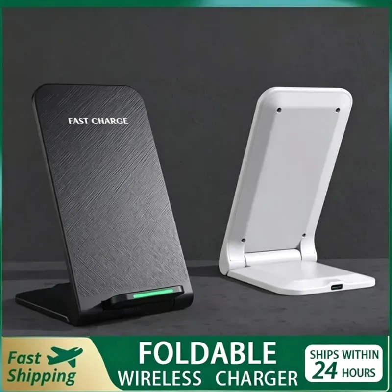 Wireless Charger Station For iPhone 15 14 13 12 11 Pro Max 11 Phone Stand Fast Charging Charger for Samsung Xiaomi Foldable
