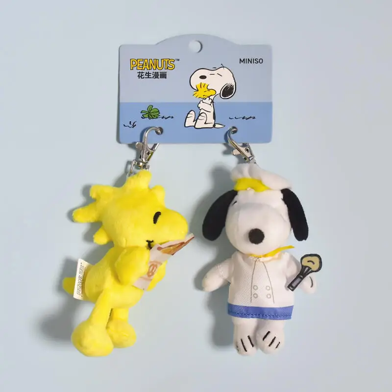 

Miniso Snoopy Double Plush Pendant Snoopy Confused Collapse Customer Pair Doll Pendant Student Bag Accessories Girl Gift