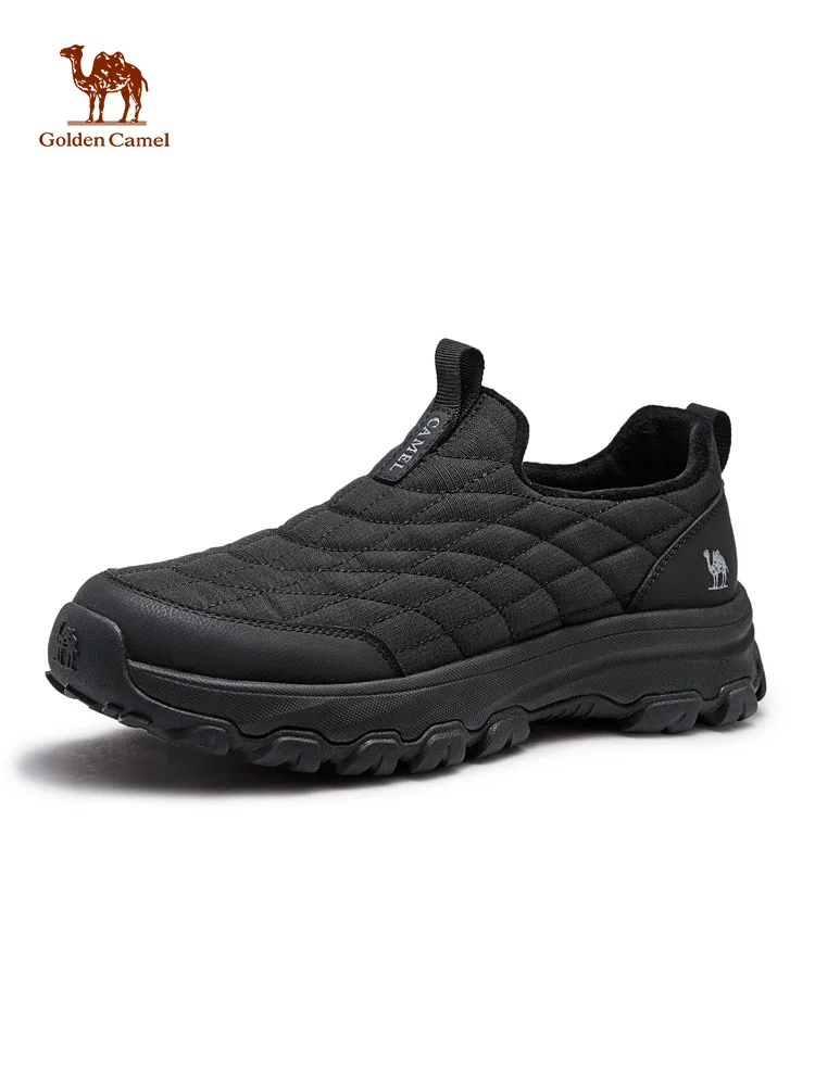 Golden Camel Men's Casual Sports Shoes 2026 Winter Plus Velvet Warm Cotton Shoes Outdoor Wear-Resistant Non-slip Soft Snow Shoe