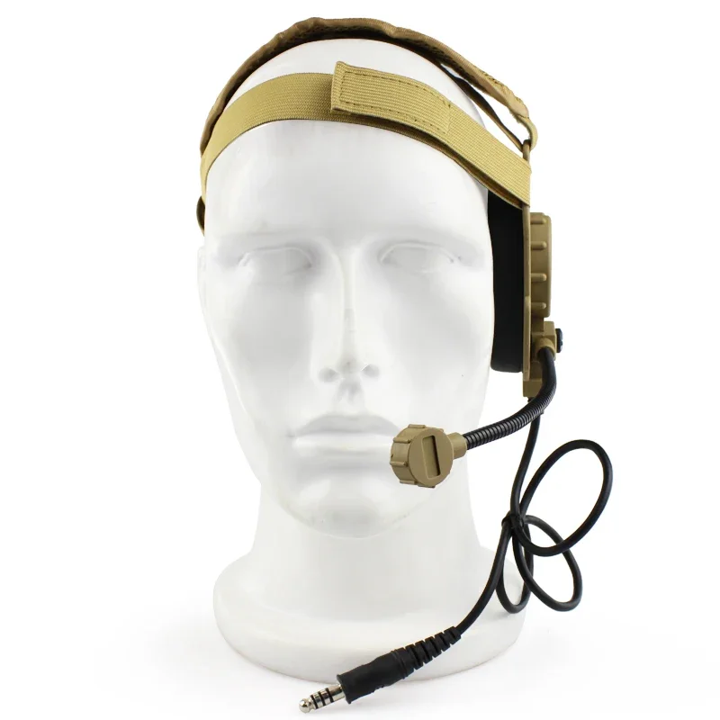 Outdoor Hunting headphones Tactical Headset Mic Radio Boom Use with PTT for Walkie Talkie Helmet Communicati accessories