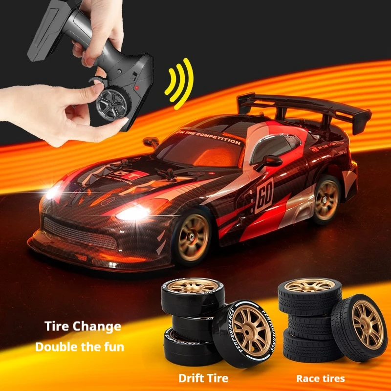 JJRC 2.4G 4WD 高速リモコンカー 1/16スケール オフロード RCドリフトレーシングトラック LEDライト付きスタントトイカー 男の子向け