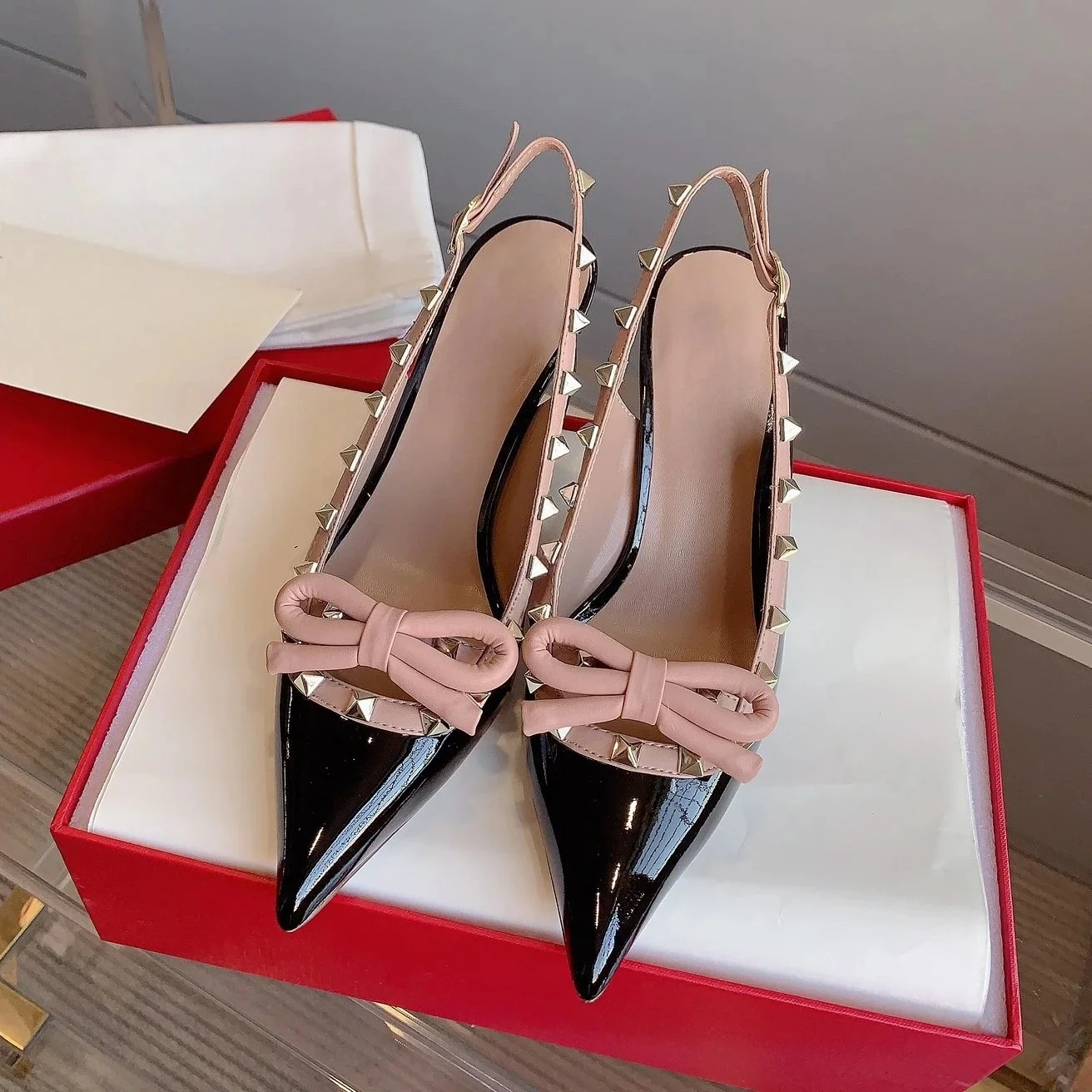 2026 New Arrival Sexy Patent Letaher Open-Toe Super High Heel Slingback Woman Sandals Stiletto Ladies Wedding Zapatos De Mujer