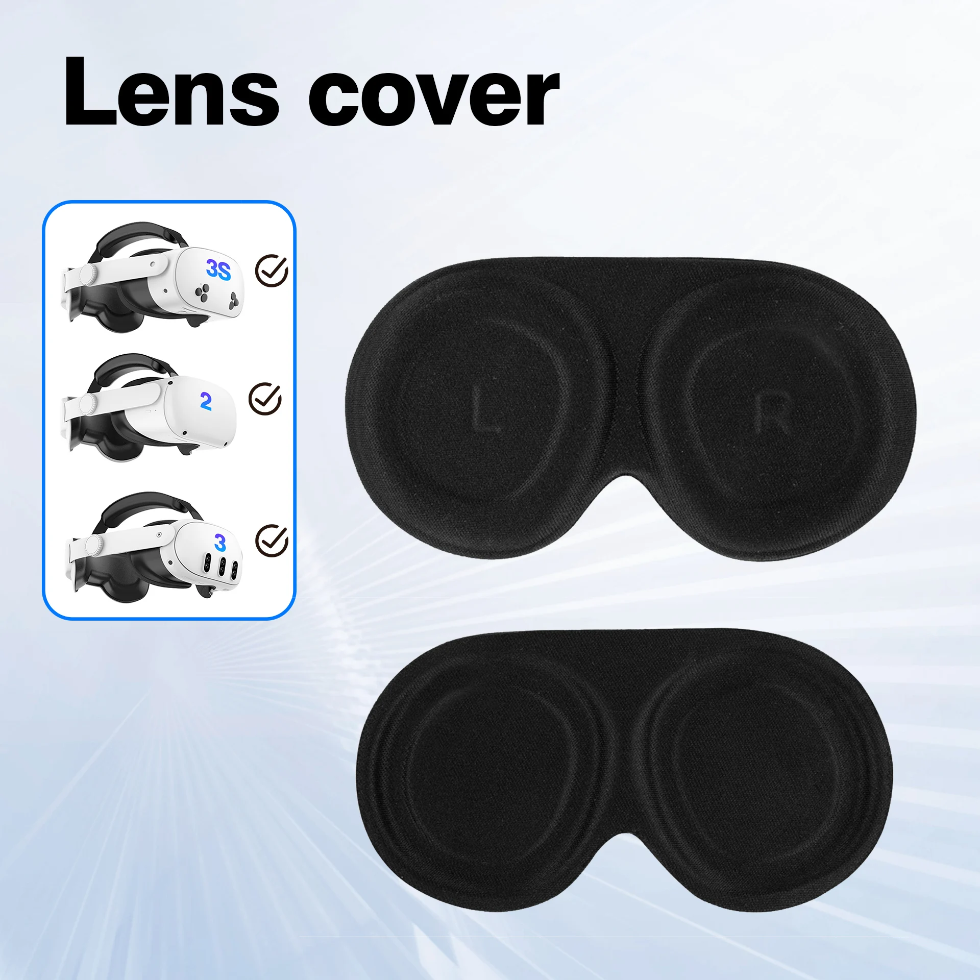 VR Lens Protector For Meta Quest 3S/3/2 VR Accessories Protective Cover Dustproof Lens Case Cap For Oculus Quest 3S/3/2 Glasses