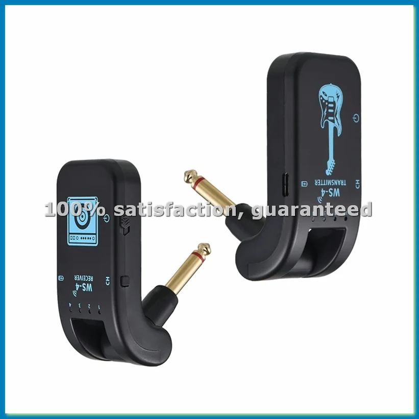 

2.4G Wireless Guitar System Rechargeable Guitar Transmitter Receiver 48K/16bit Real-Time Transmission Rotatable Plug,B-A23U