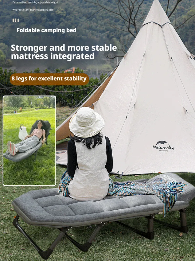 Multifunctional Folding Chair Office Sofa Bed Single Bed Camping Recliner Folding Chair with Bed image 2