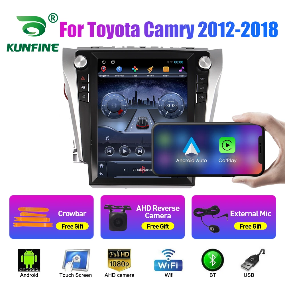 12.1 Inch Tesla Style 2 Din Android Car Radio For Toyota Camry 2012-2018 Stereo Car Multimedia Video Player DVD GPS Navigation