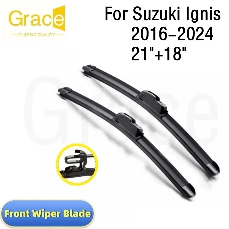 

Wiper Blade For Suzuki Ignis 21"+18“ Car Windshield Windscreen Rubber 2024 2023 2022 2021 2020 2019 2018 2017 2016