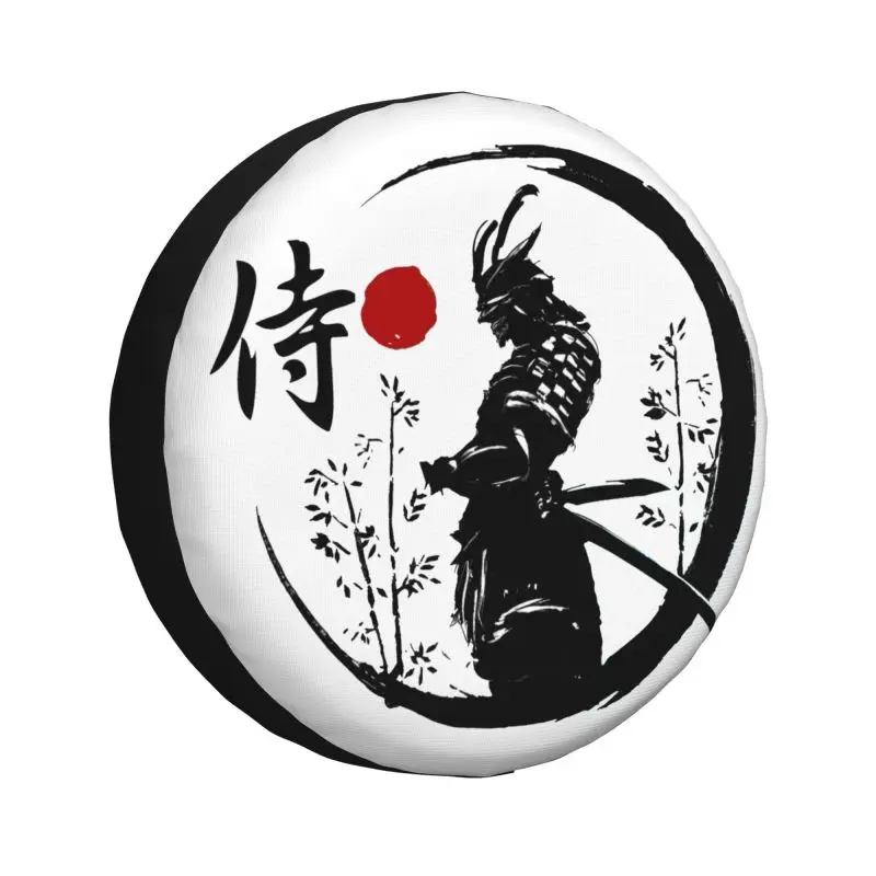 Custom Japanese Samurai Warrior Tire Cover 4WD 4x4 Trailer Katana Spare Wheel Protector for Toyota RAV4 Prado 14