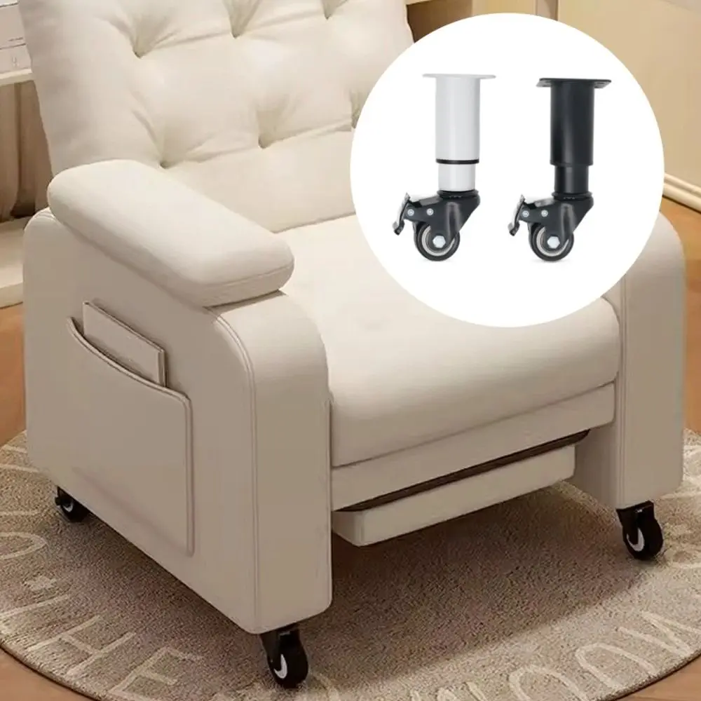 Durable Stainless Steel Table Wheels Adjustable Heavy-Duty Rotating Wheels Brake Belts Furniture Scalable Feet Cabinets
