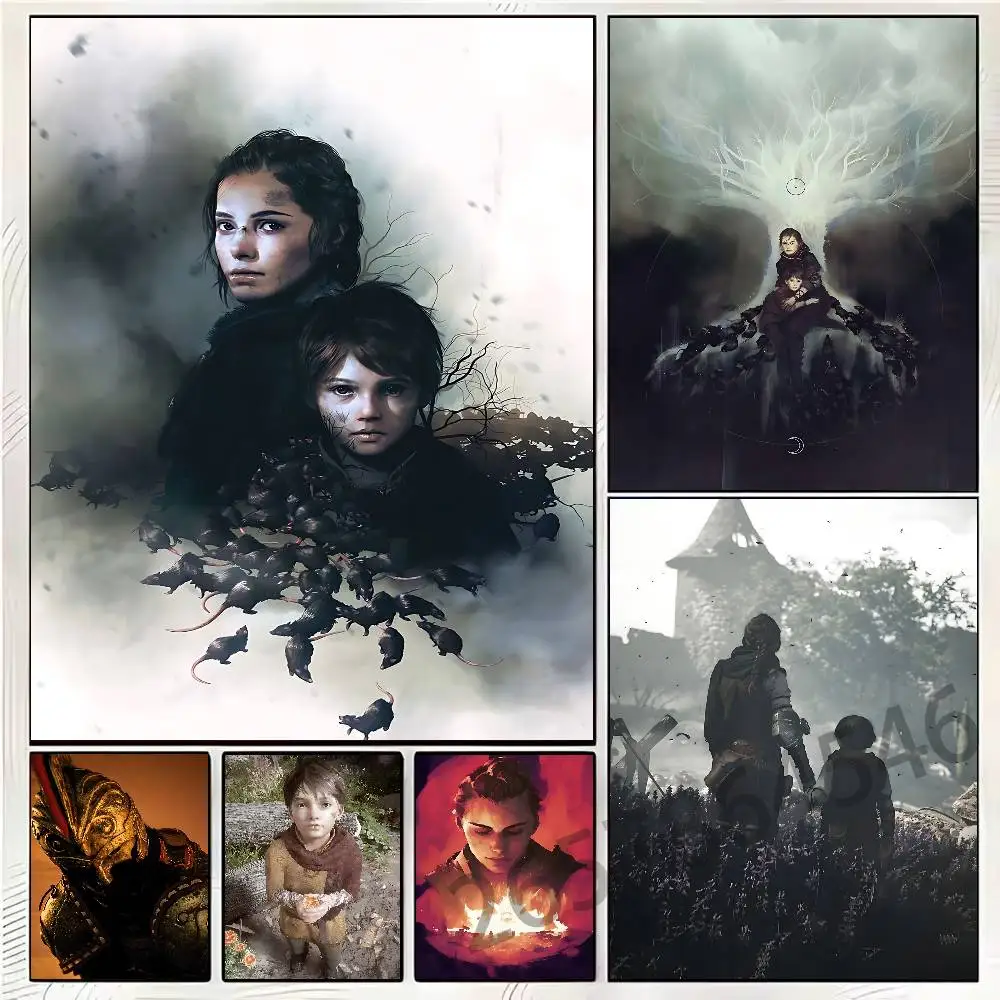 A-A P-Plague Tale R-Resonance Wall Art Poster Print Wall Decor for Living Room Bedroom Home Decoration