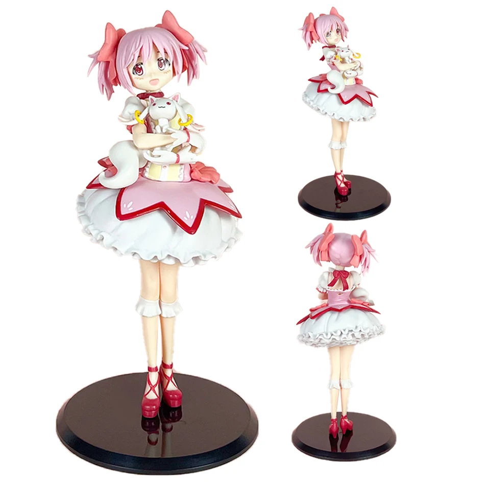 Puella Magi Madoka Magica 18cmอะนิเมะKaname Madoka Action Figure Magic Girlชุดตกแต่งรูปปั้นตุ๊กตาของเล่นคริสต์มาสของขวัญ