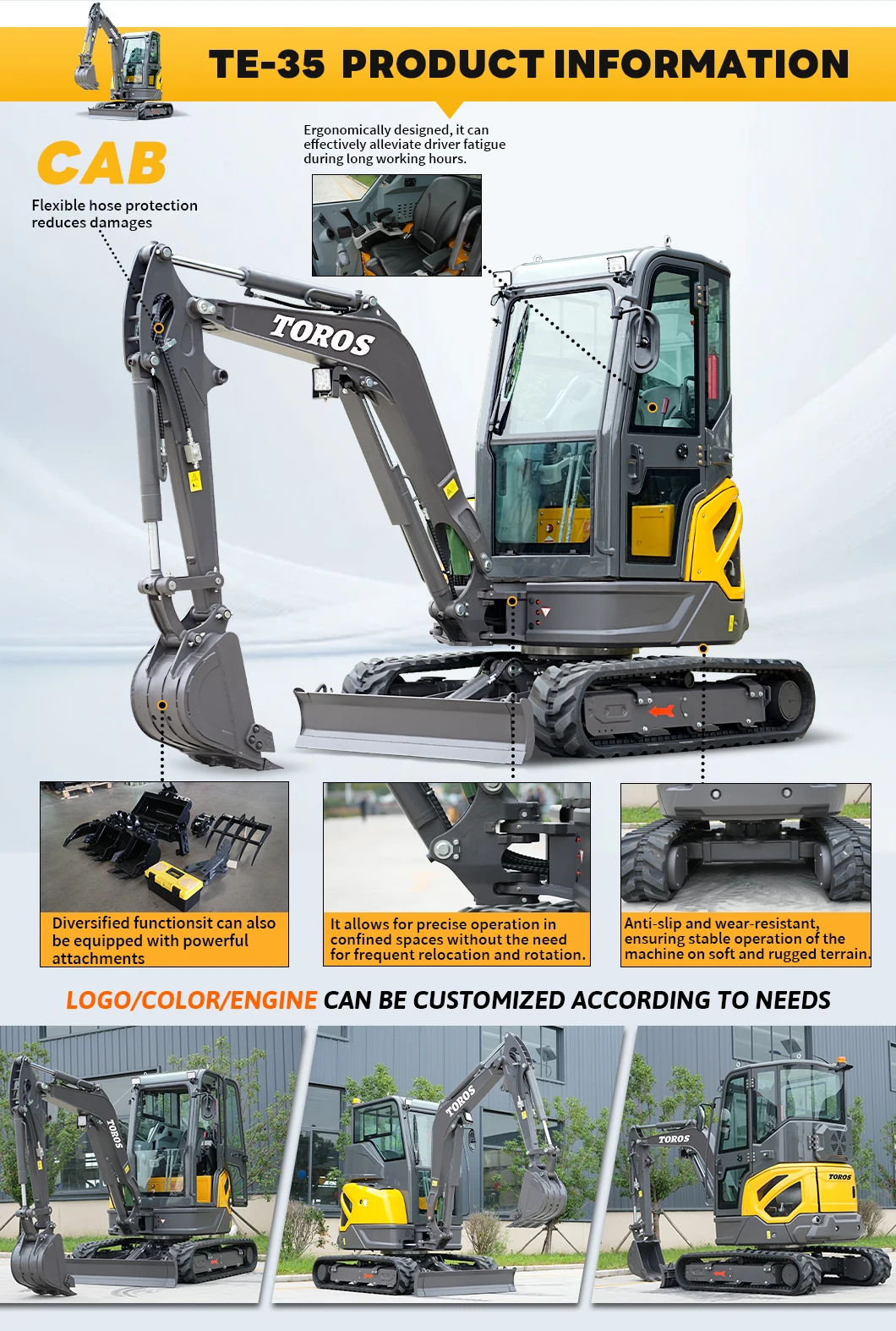 Günstiger Raupenbagger Direkt ab Werk Preisgünstige Landwirtschaftsbagger 3 Tonnen 3,5 Tonnen Mini Kleinbagger 1 Tonne Bagger Neuer Raupenbagger – Detail 6